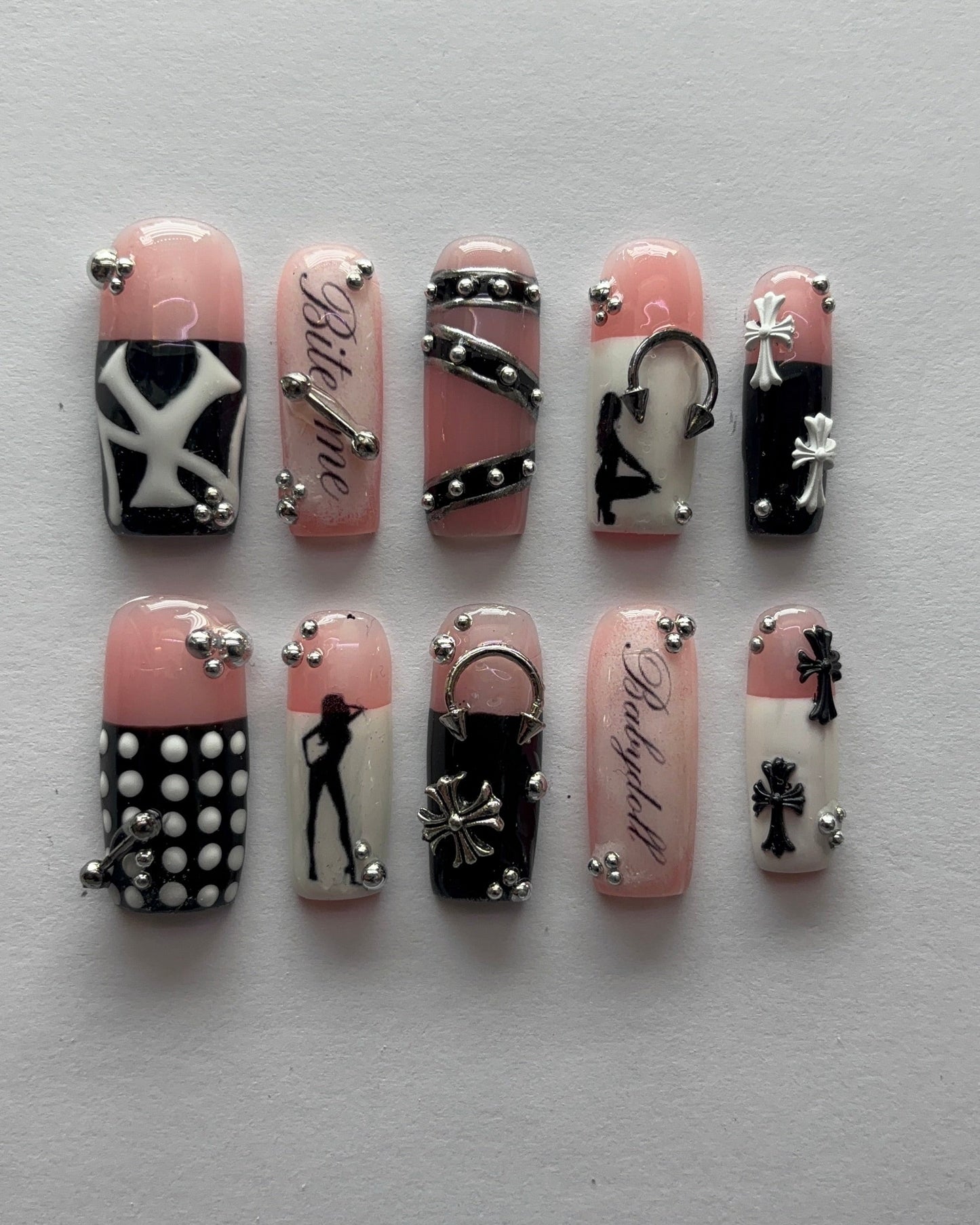 Bad Habit press-on nails - flat lay