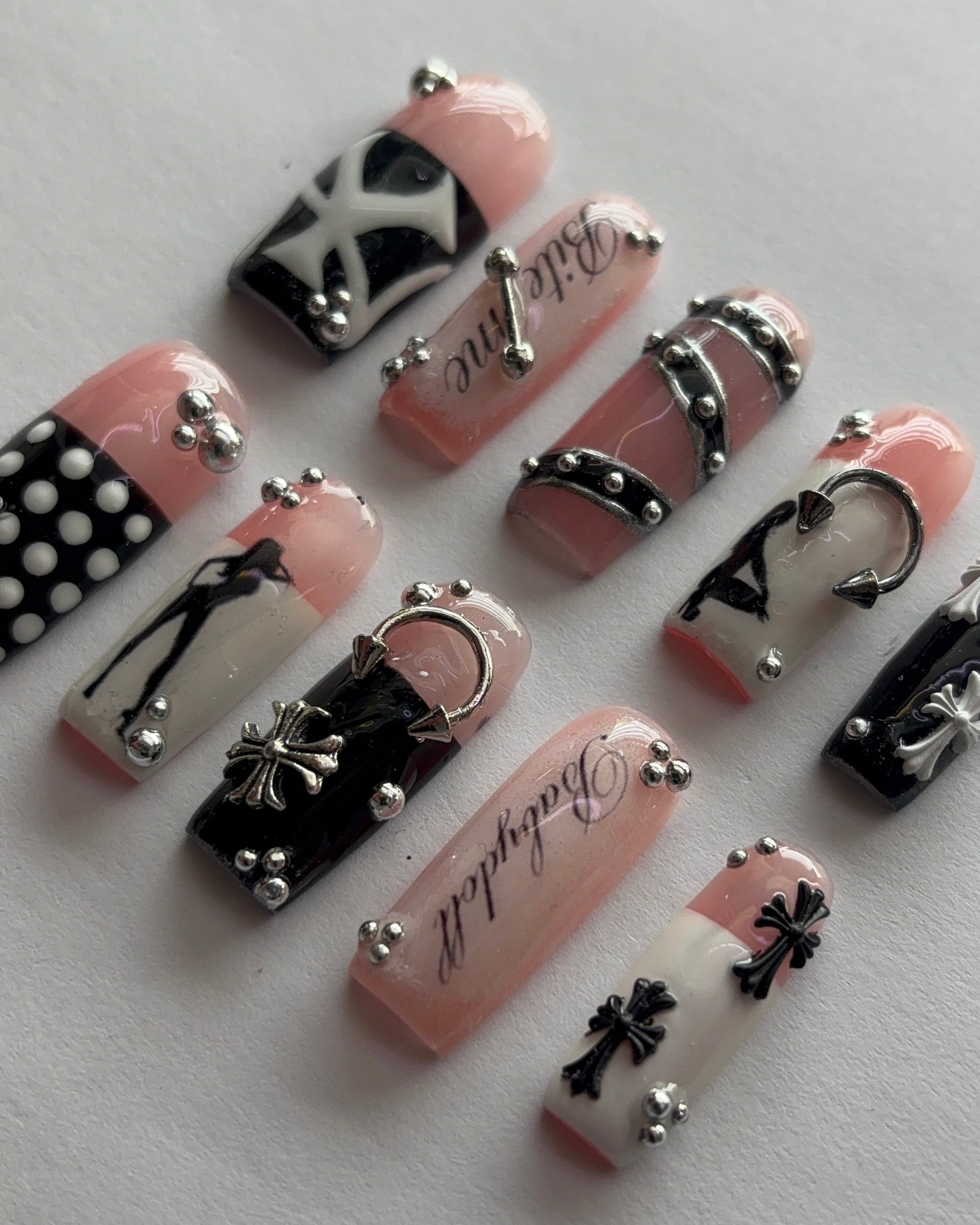Bad Habit press-on nails - side view