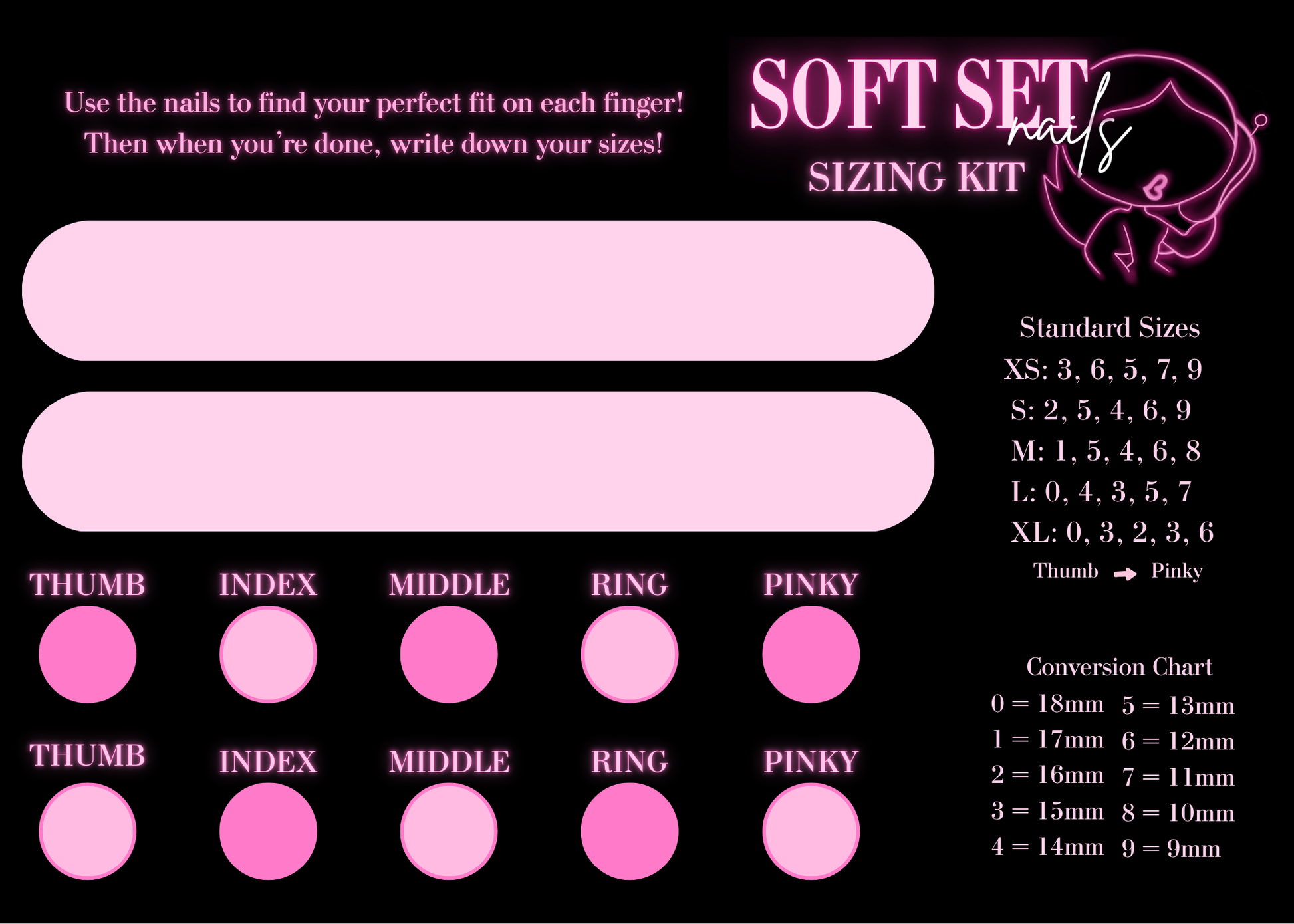 Soft Set Nails Sizing Kit