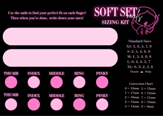 Soft Set Nails Sizing Kit